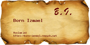Born Izmael névjegykártya